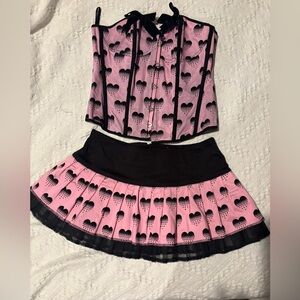 Hell Bunny Corset and Skirt Set Size 36B/Medium.